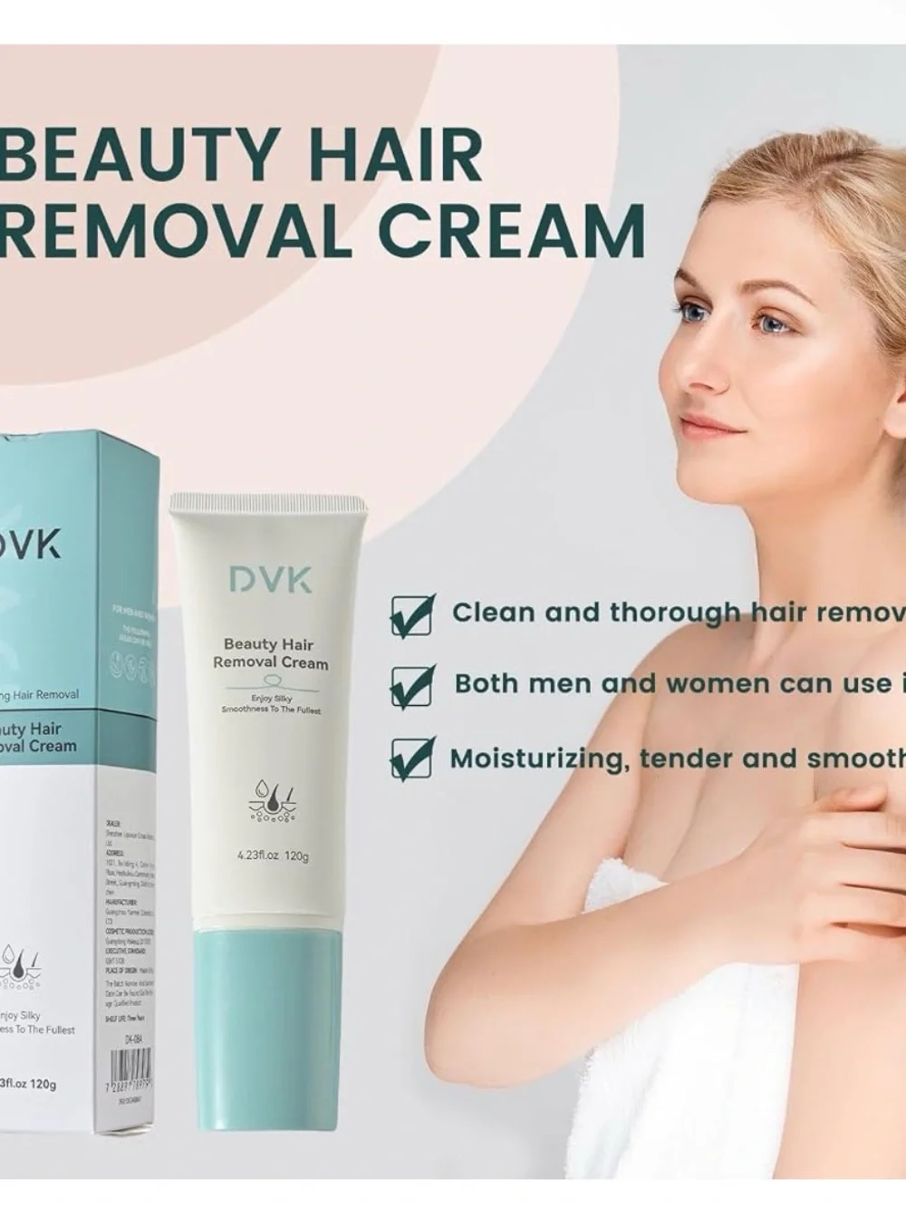 NWT DVK Beauty Hair Removal Cream 4.23 fl oz